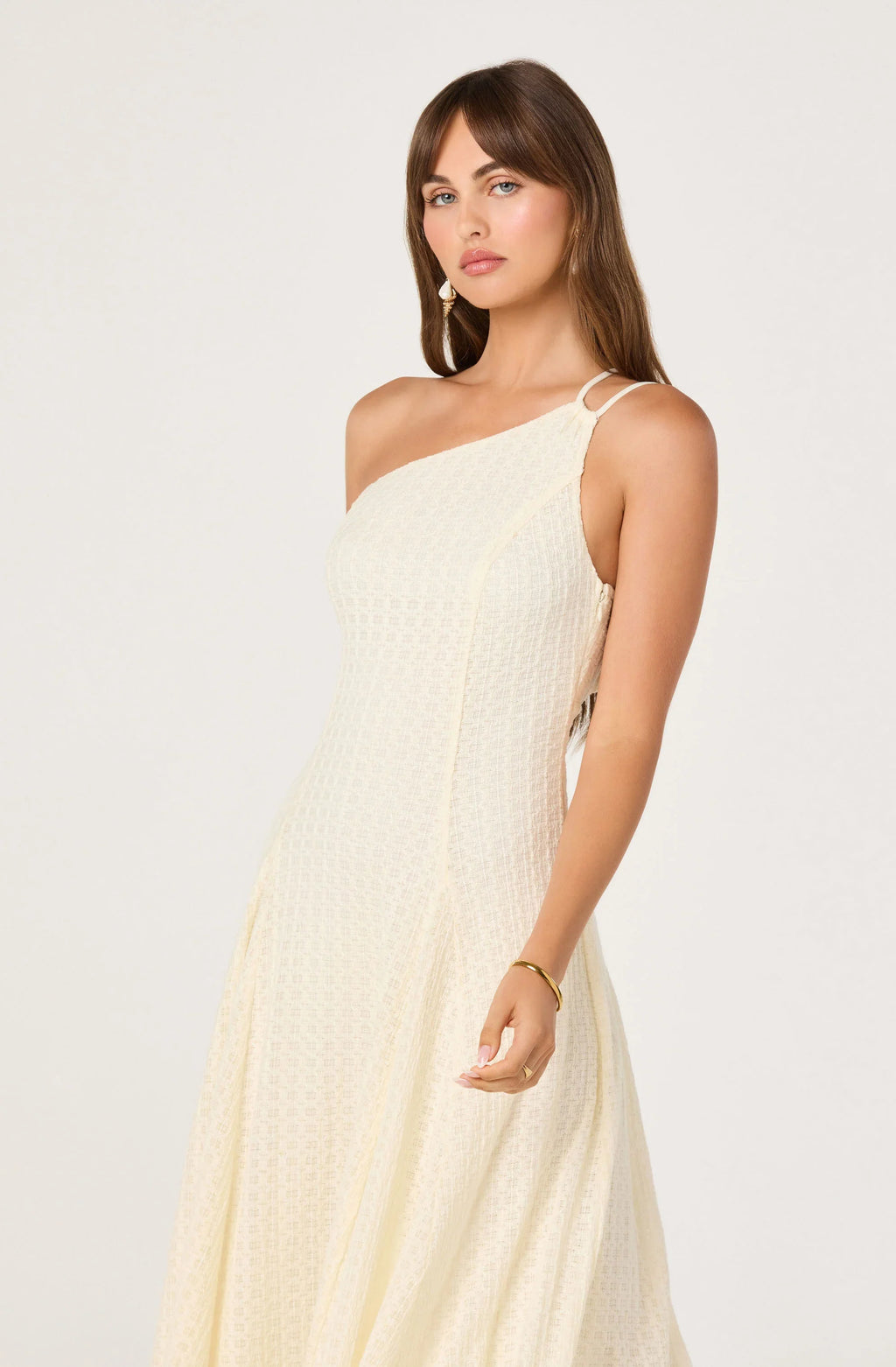 Nola One-Shoulder Knit Midi Dress
