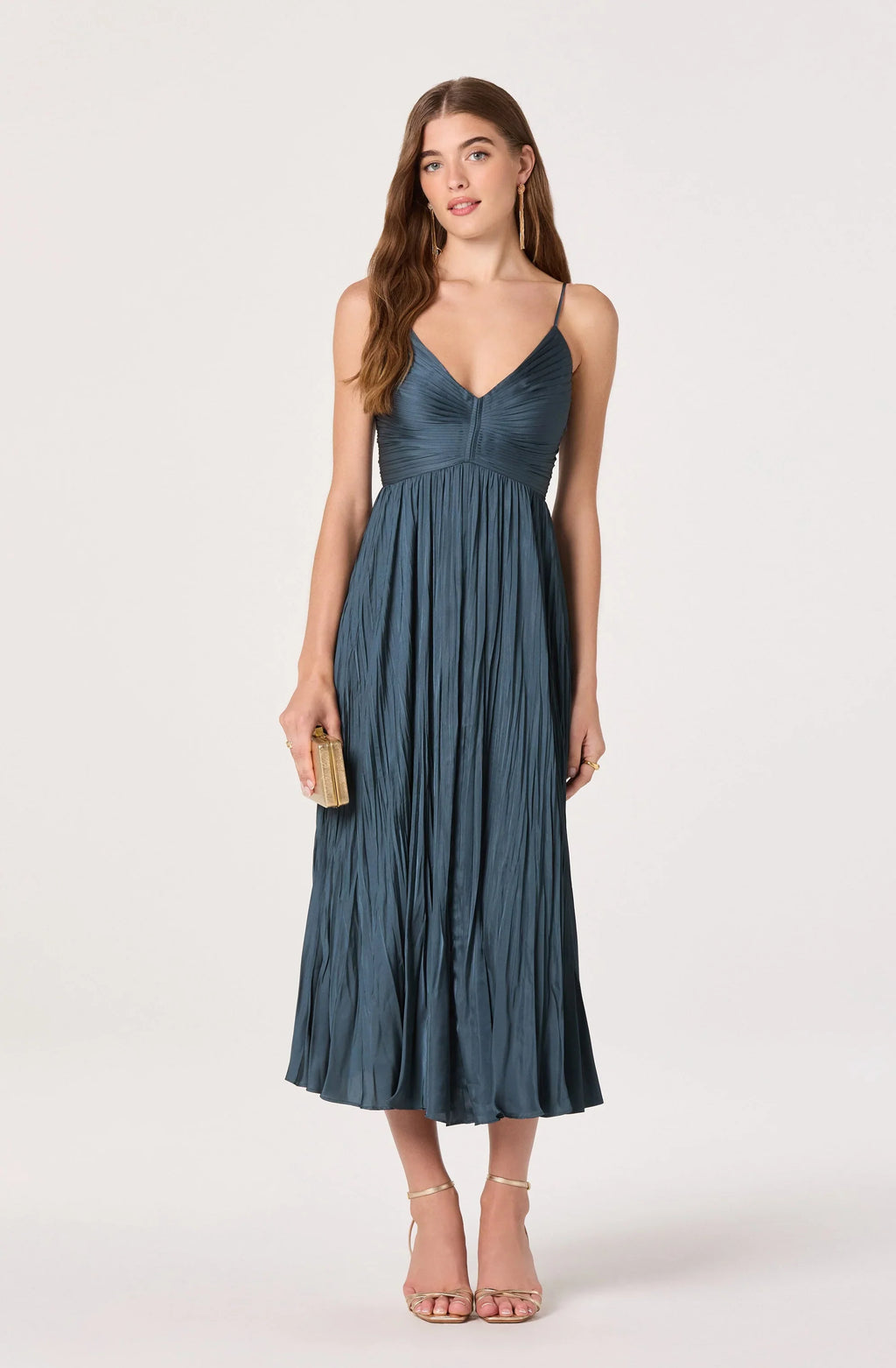Maeve Pleated Midi Dress