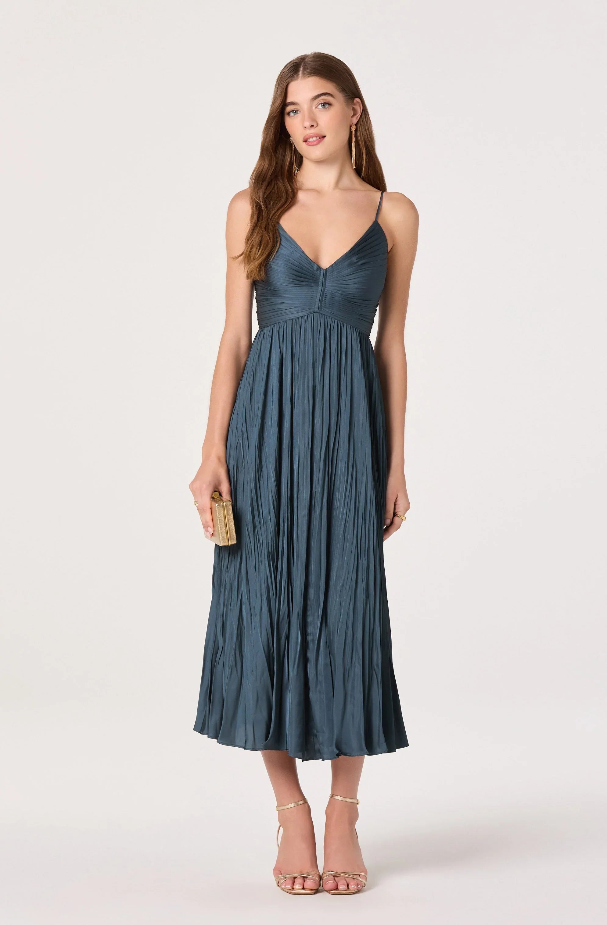 Maeve Pleated Midi Dress