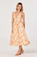 Janna Floral Plunge Midi Dress