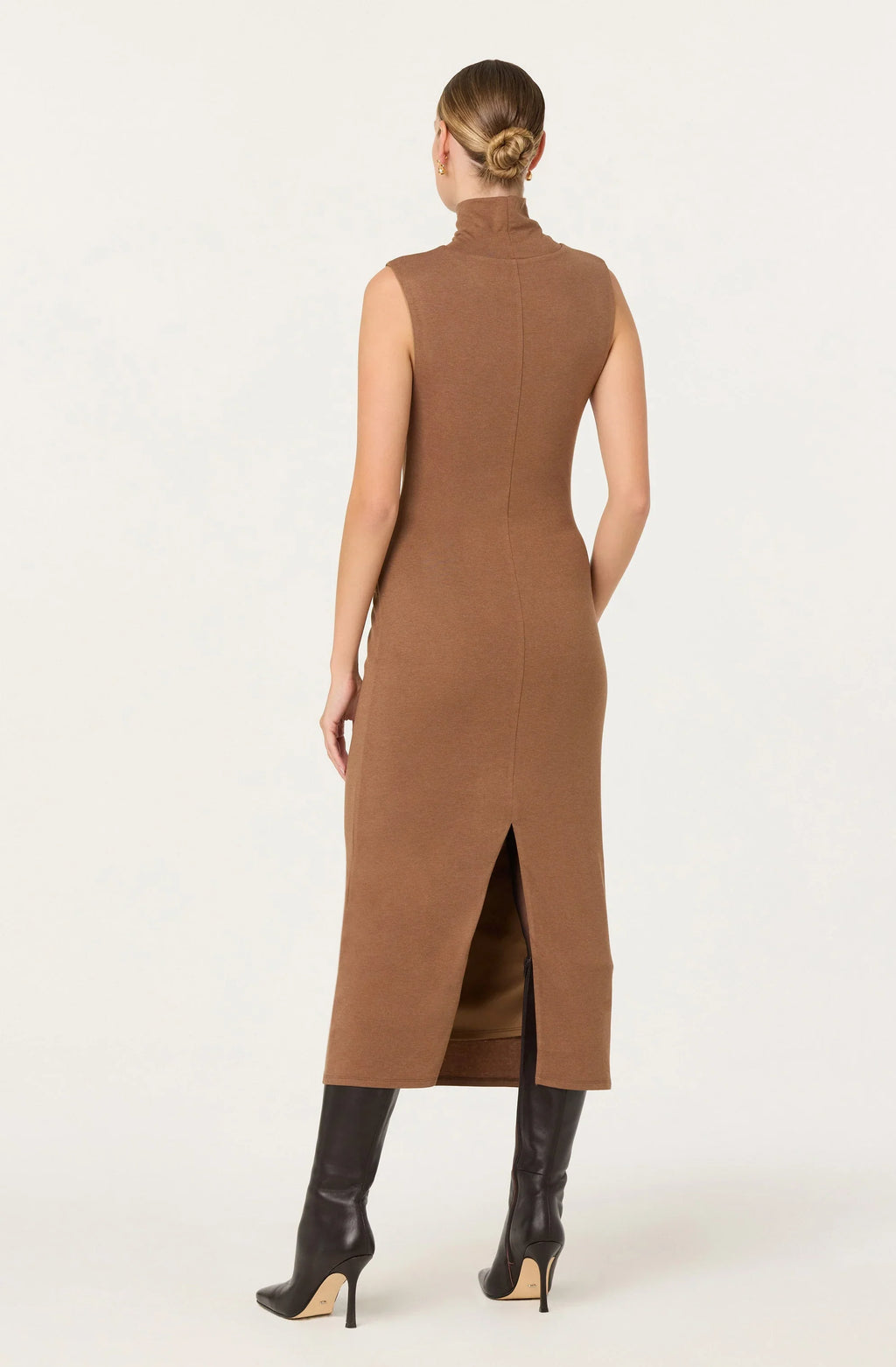 Riana Turtleneck Twist Front Maxi Dress