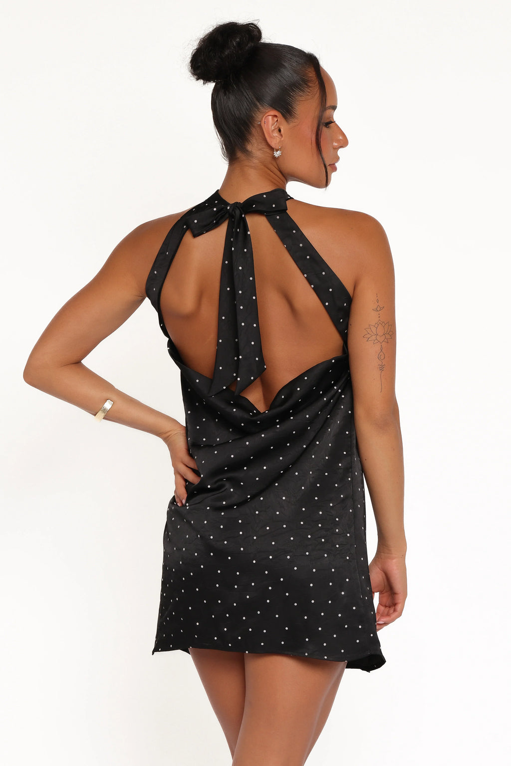 Gabrielle Mini Dress - Black Polka Dot