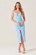 Palmero Floral Ruched Midi Dress