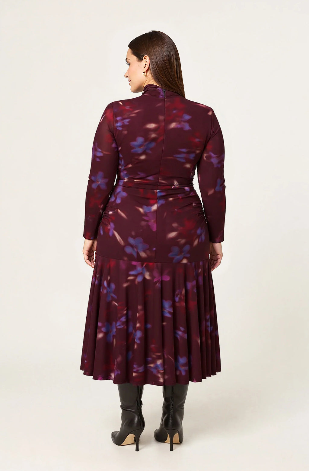 Aubriella Floral Mesh Midi Dress
