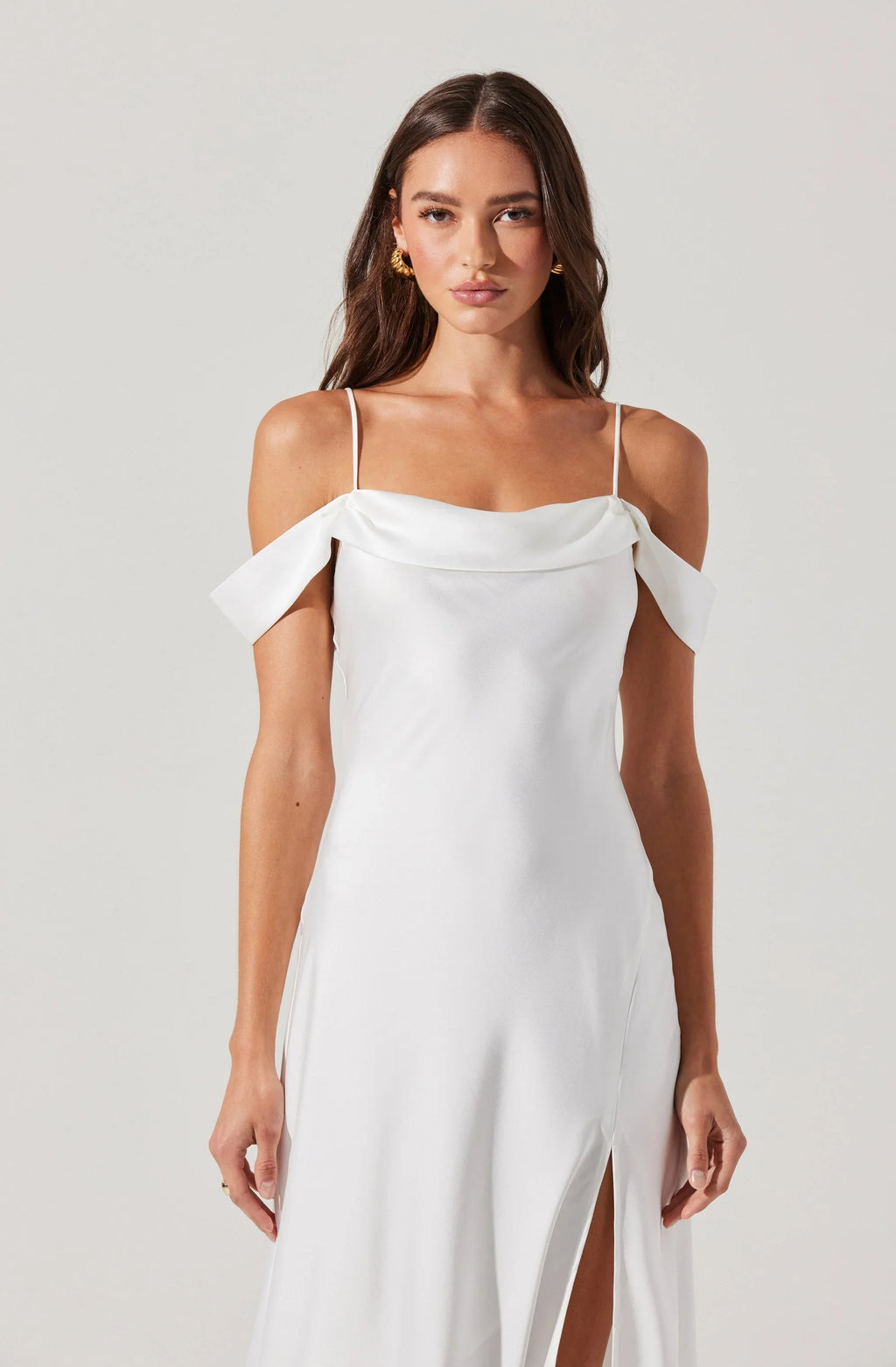 Kitura Cold Shoulder Maxi Dress