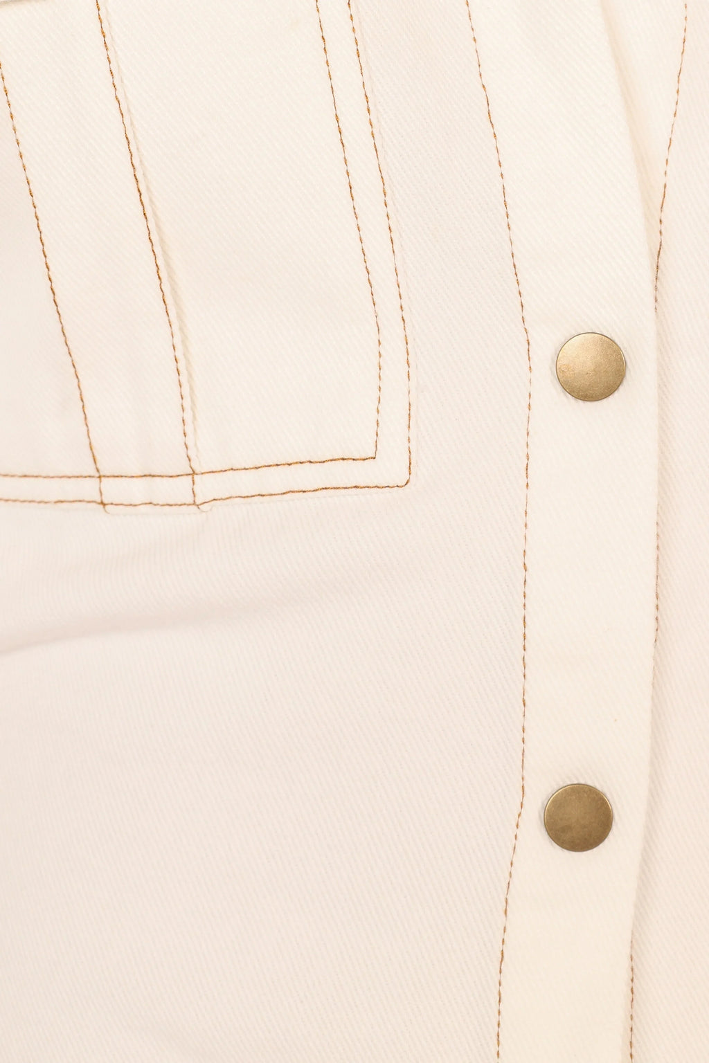 Hailey Denim Mini Dress - White Denim