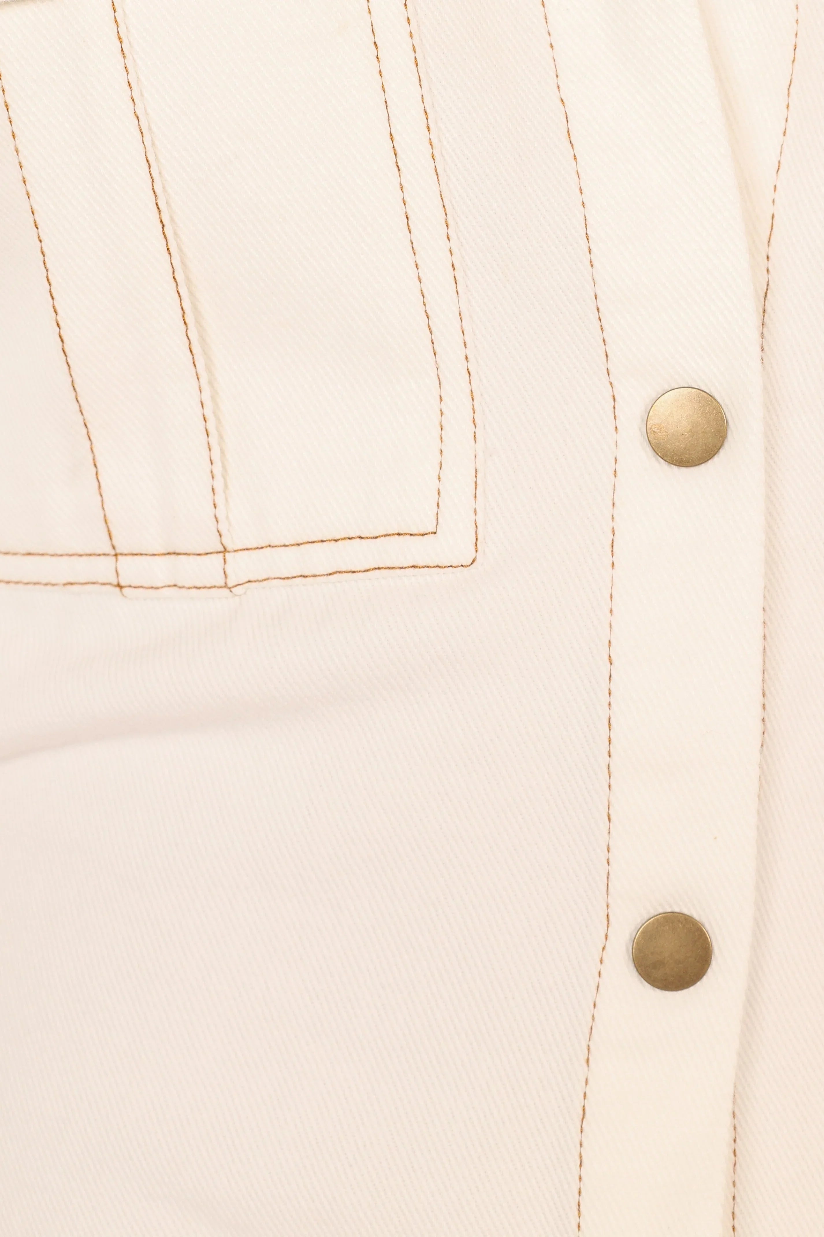 Hailey Denim Mini Dress - White Denim