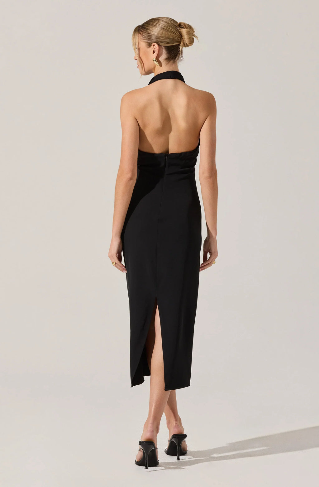 Alanna Halter Cowl Neck Midi Dress