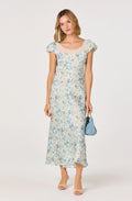 Erma Floral Empire Waist Midi Dress