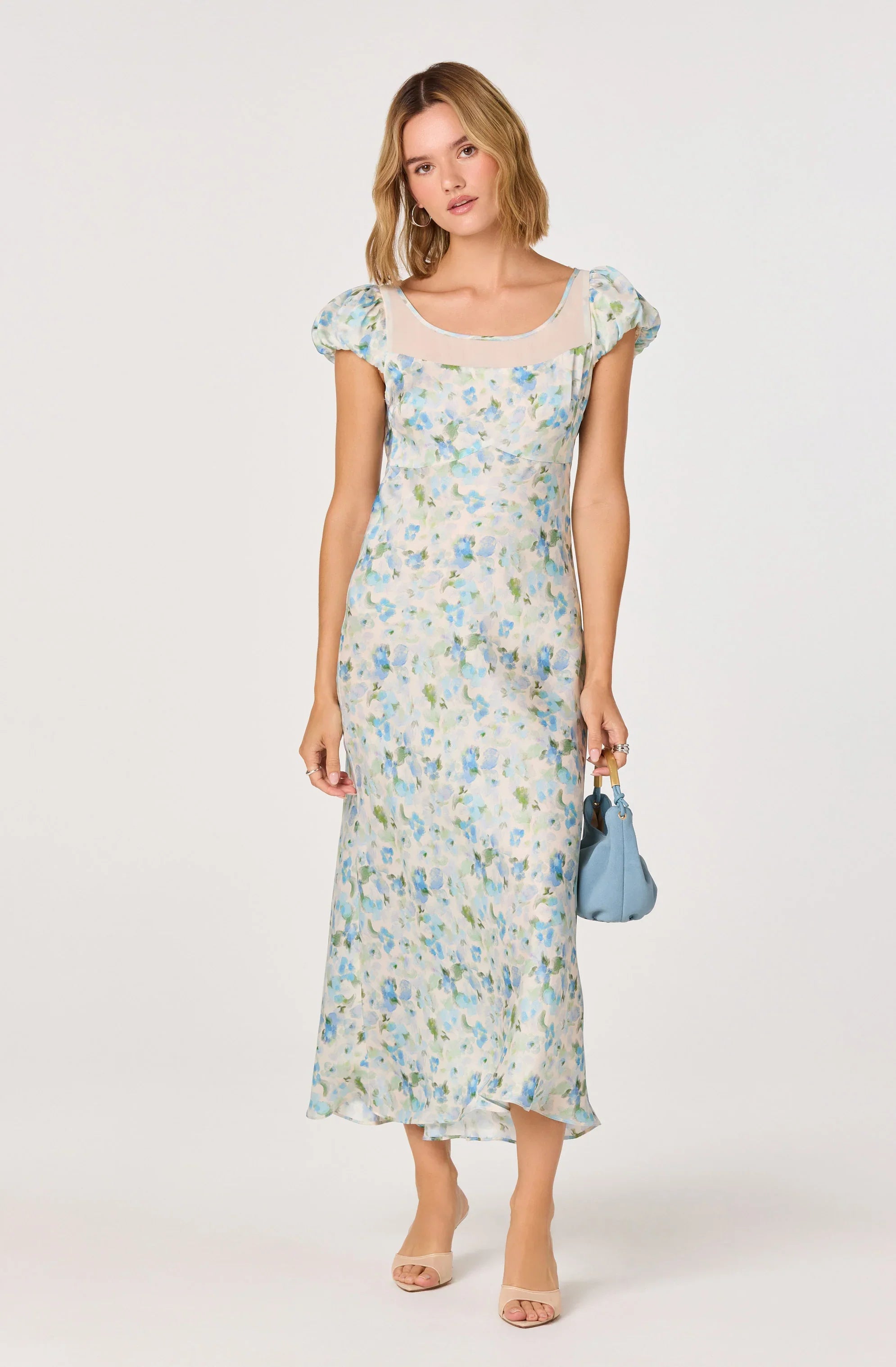 Erma Floral Empire Waist Midi Dress