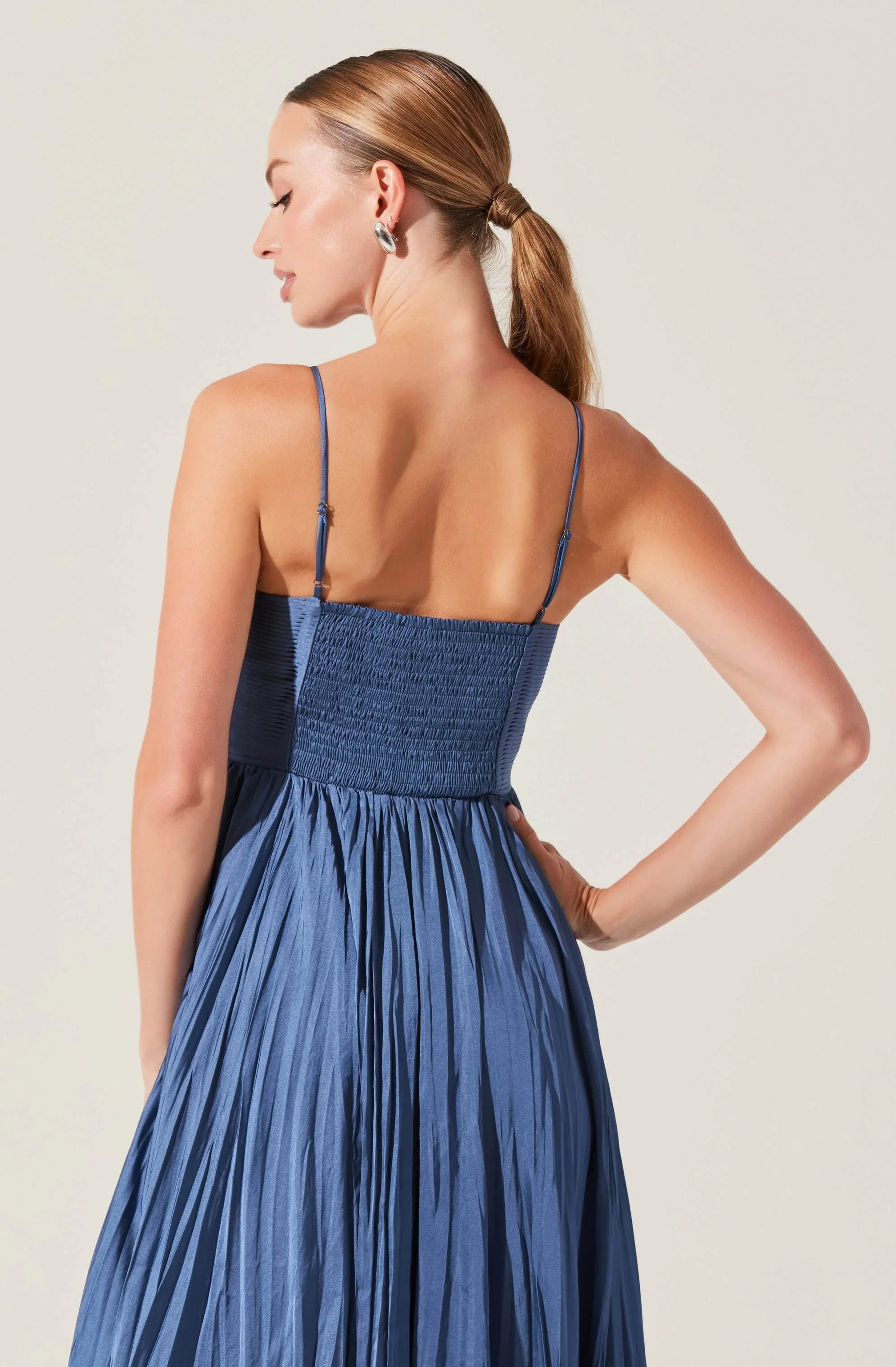 Maeve Pleated Midi Dress