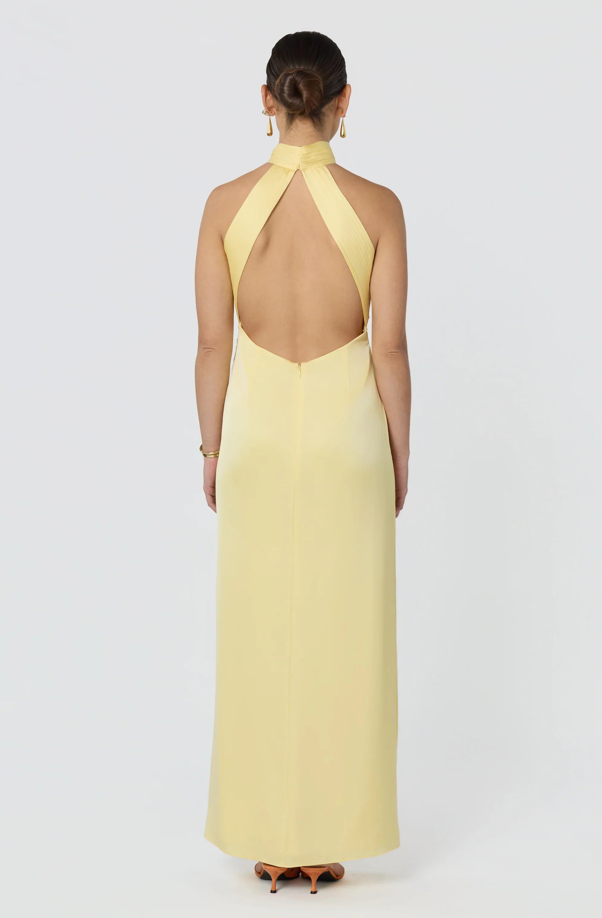 Aspen Twist Front Halter Maxi Dress