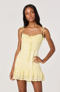 Kelley Eyelet Tie-Strap Mini Dress