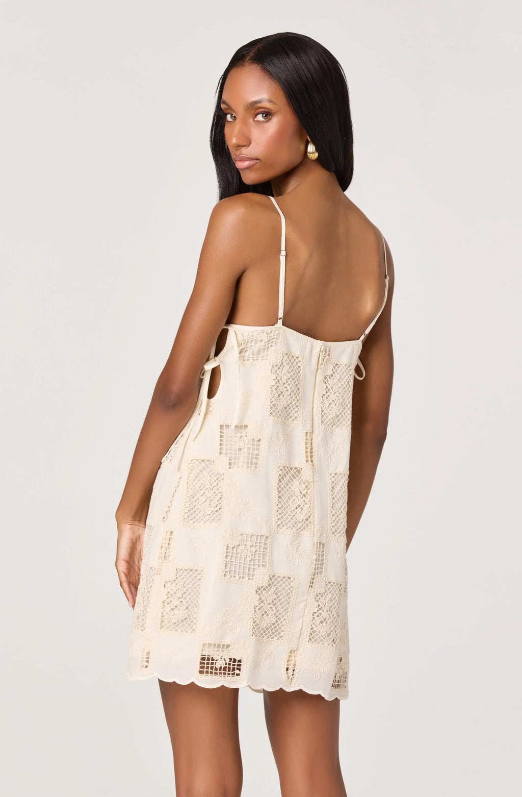 Samira Embroidered Eyelet Mini Dress