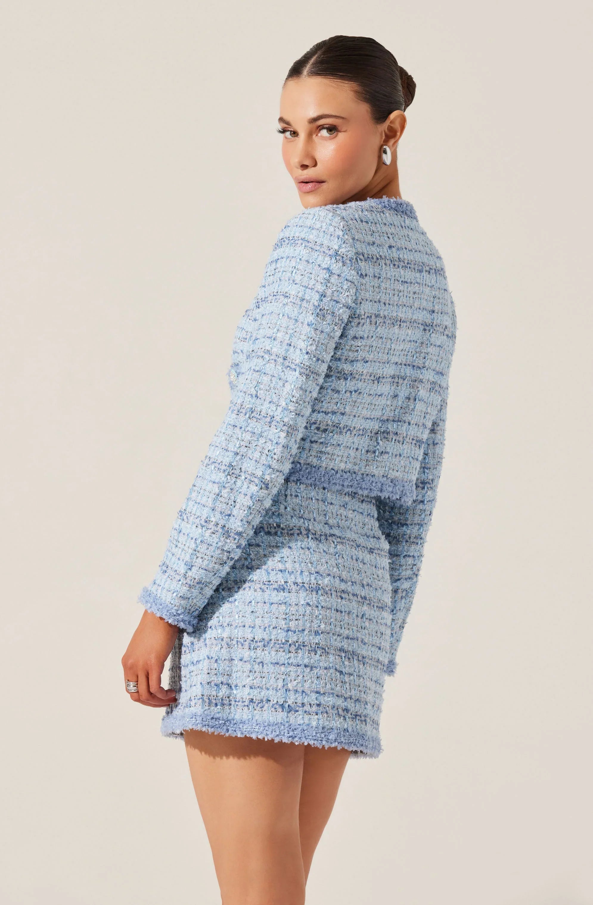 Milena Tweed Contrast Trim Jacket