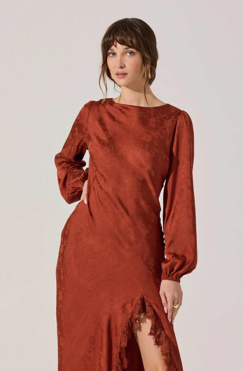 Ilaria Floral Jacquard Midi Dress