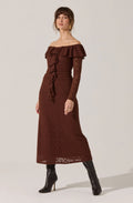 Dorian Ruffle Off Shoulder Dress