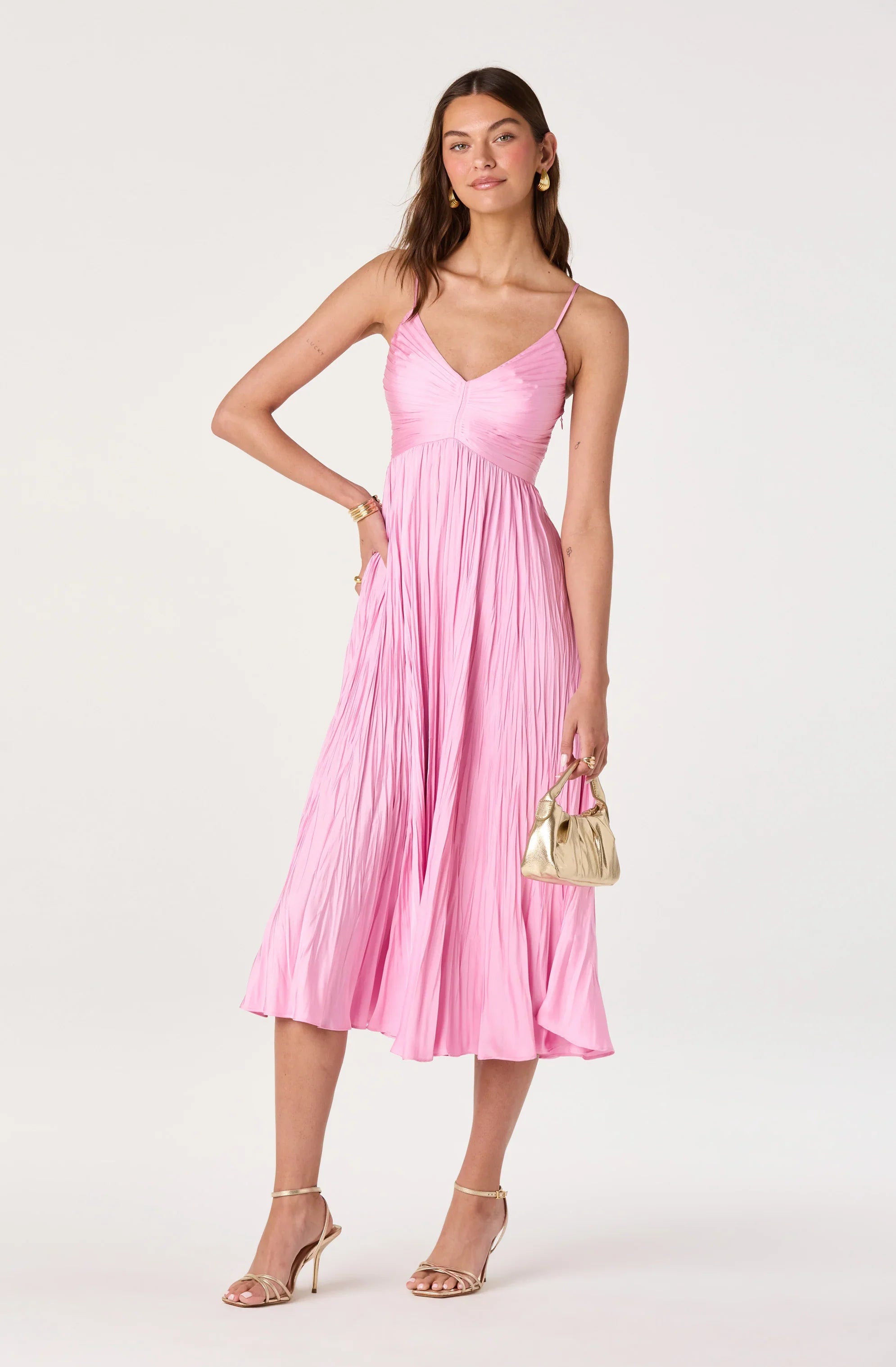 Maeve Pleated Midi Dress