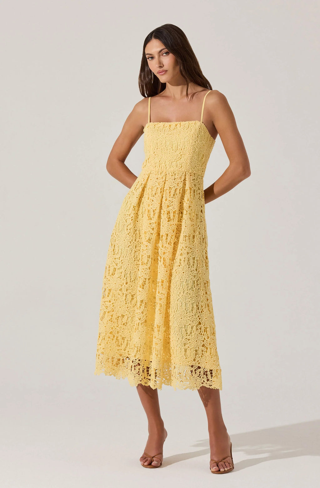 Floral Lace Midi Dress