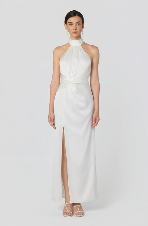 Aspen Twist Front Halter Maxi Dress