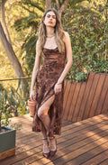 Gaia Floral Burnout Midi Dress