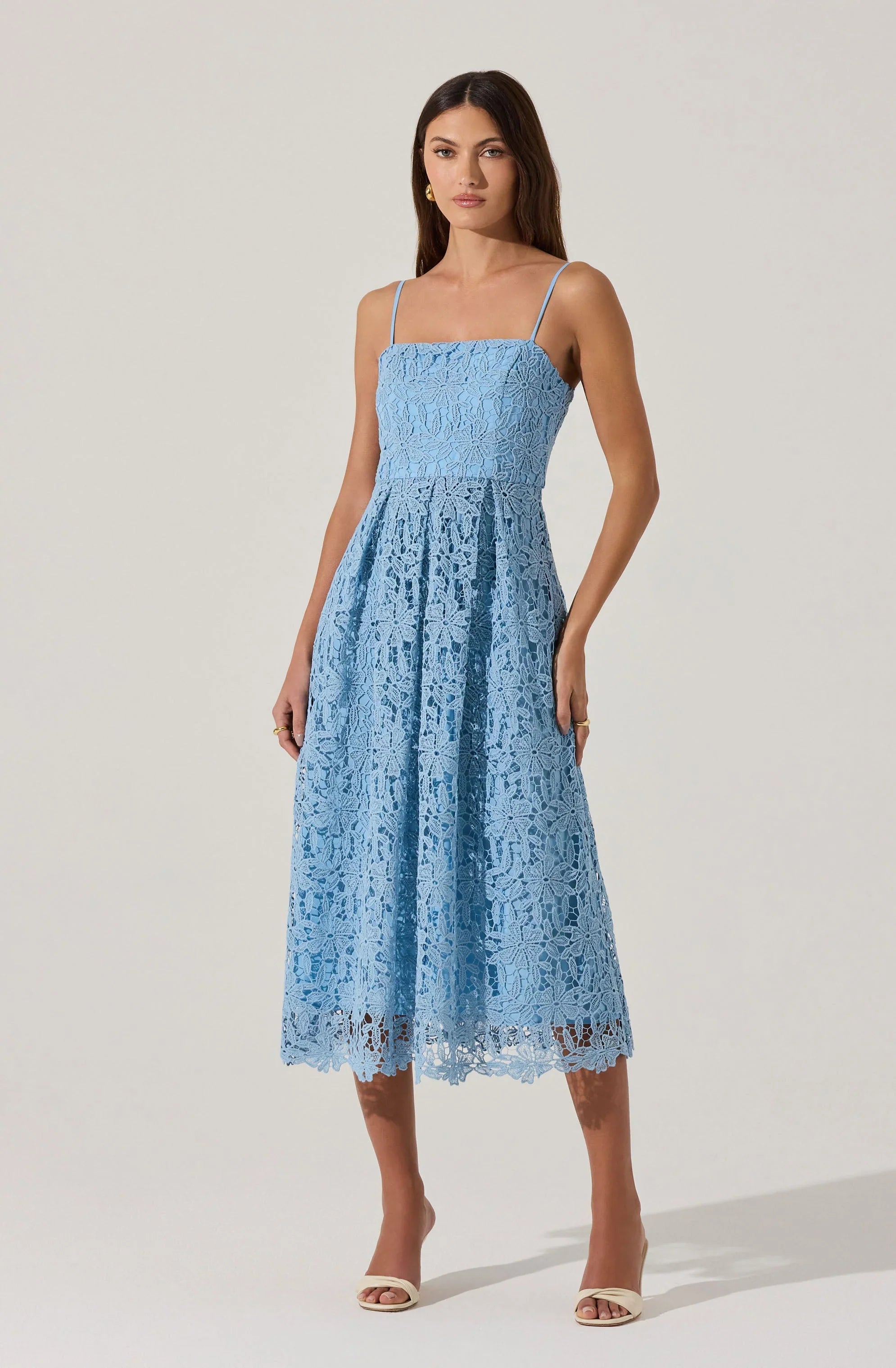 Floral Lace Midi Dress
