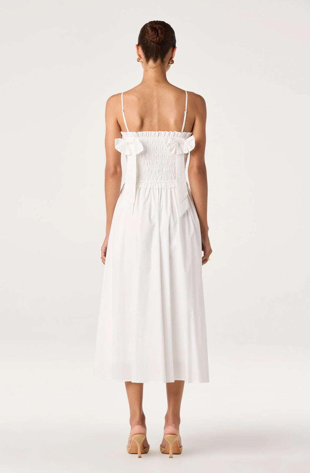 Harper Smocked A-Line Midi Dress