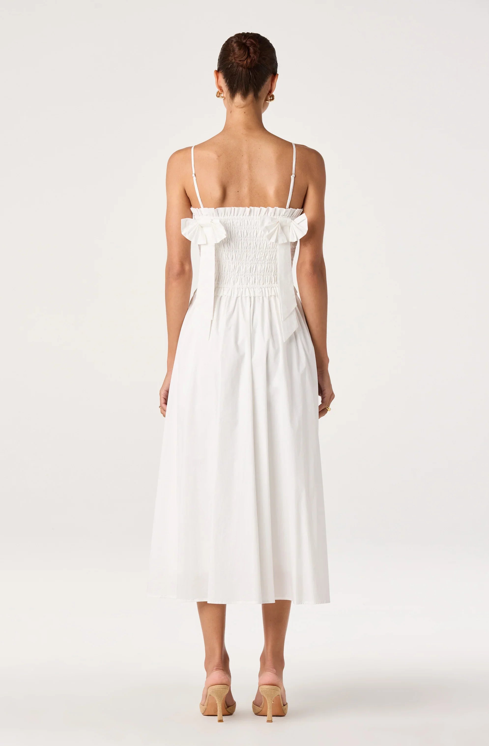 Harper Smocked A-Line Midi Dress