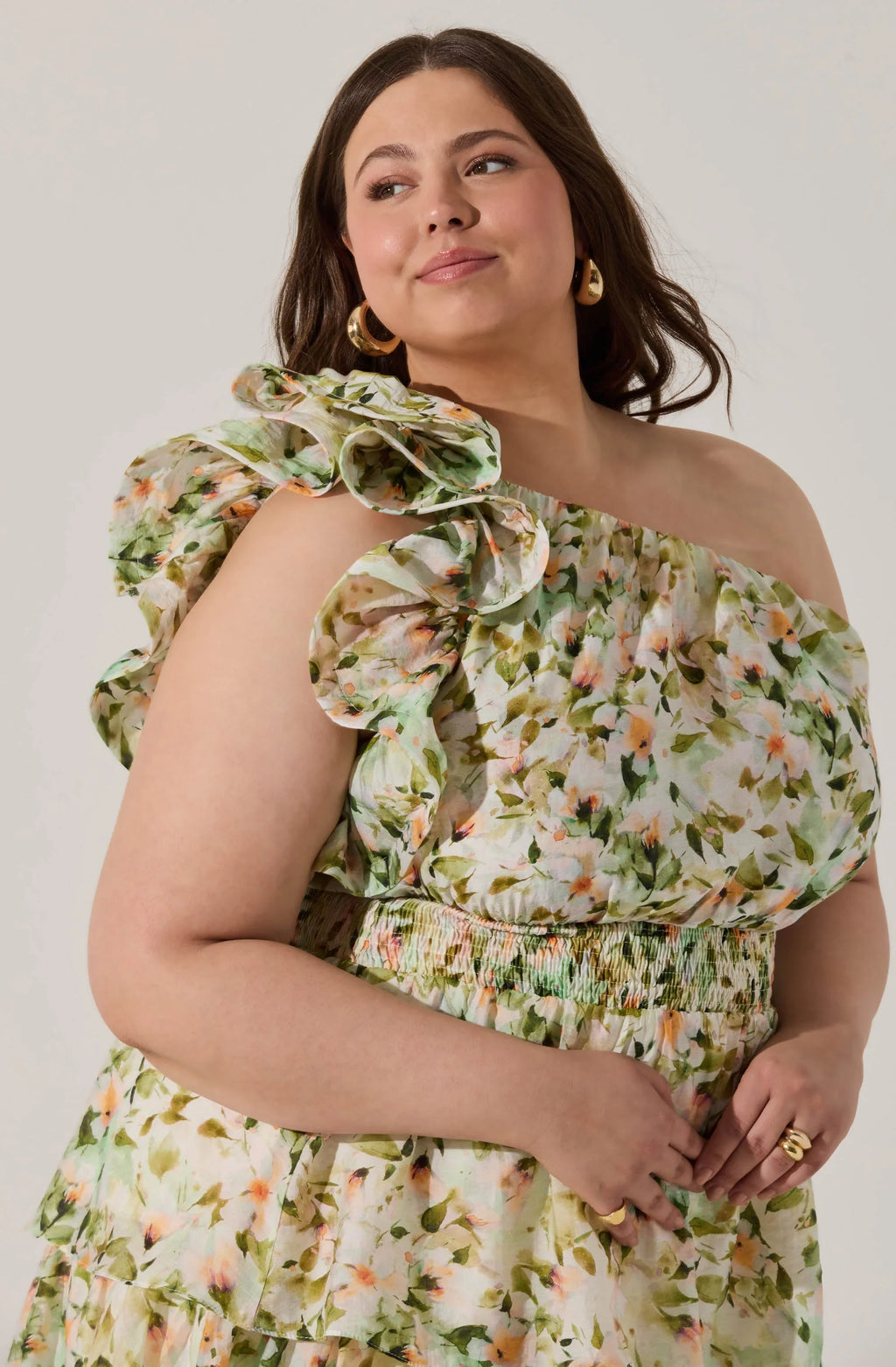 Imelda One Shoulder Floral Maxi Dress