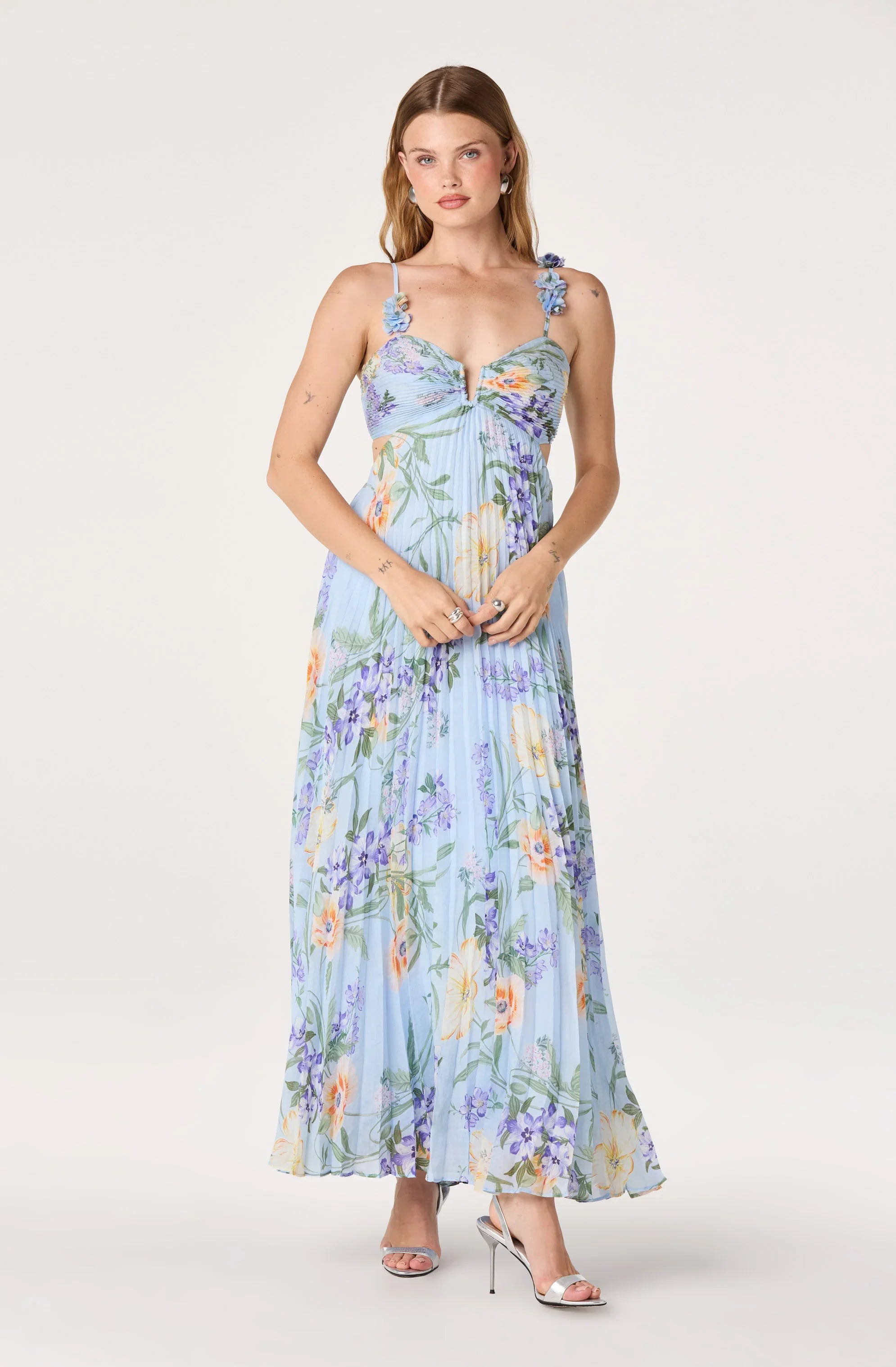 Emese Floral Cutout Maxi Dress