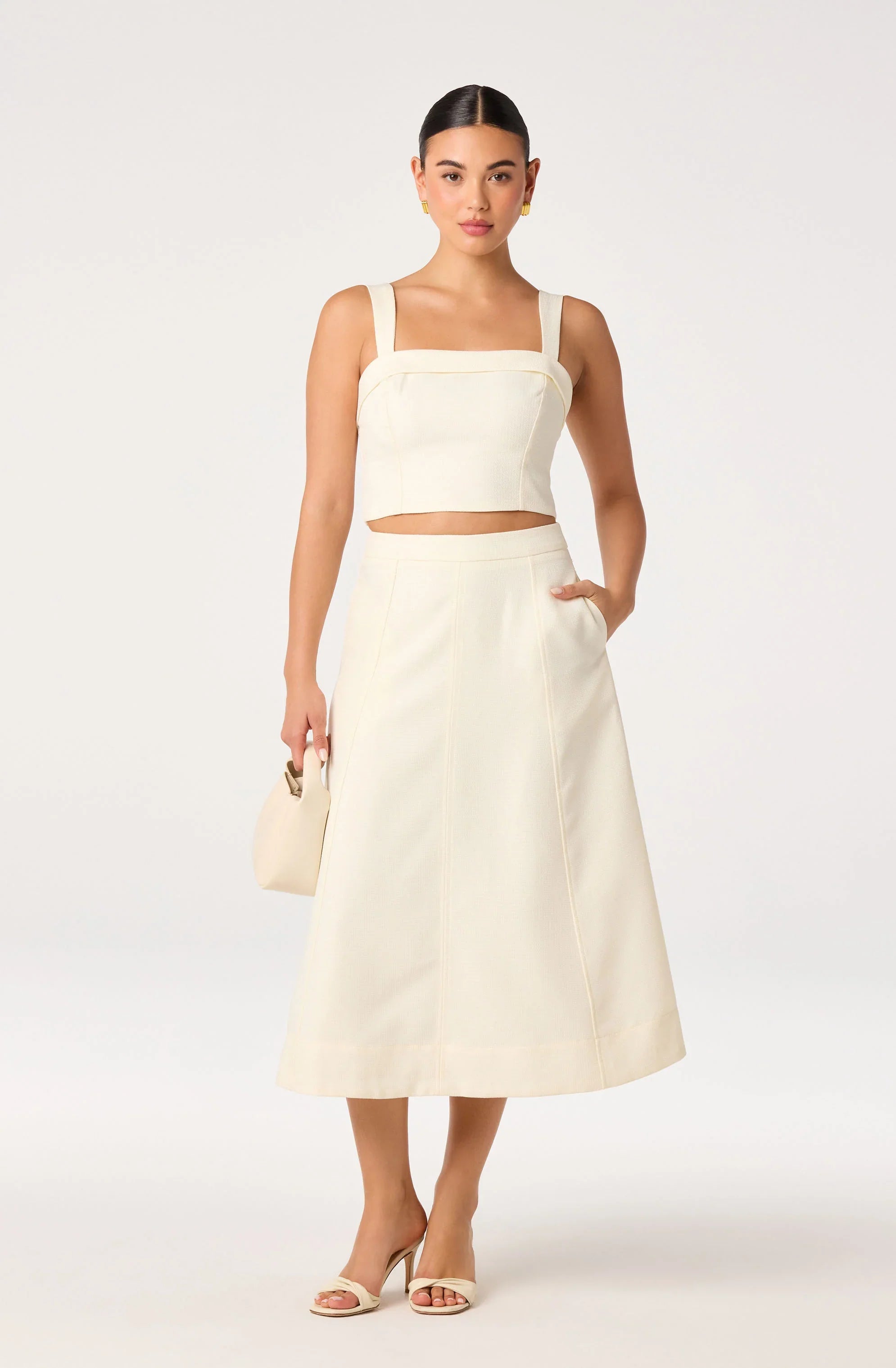 Kinslee A-Line Midi Skirt