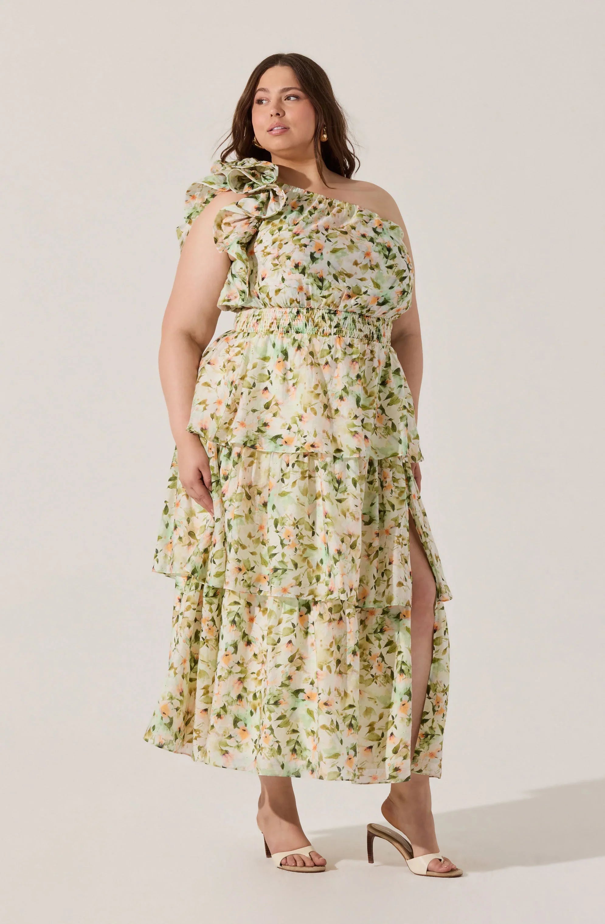 Imelda One Shoulder Floral Maxi Dress