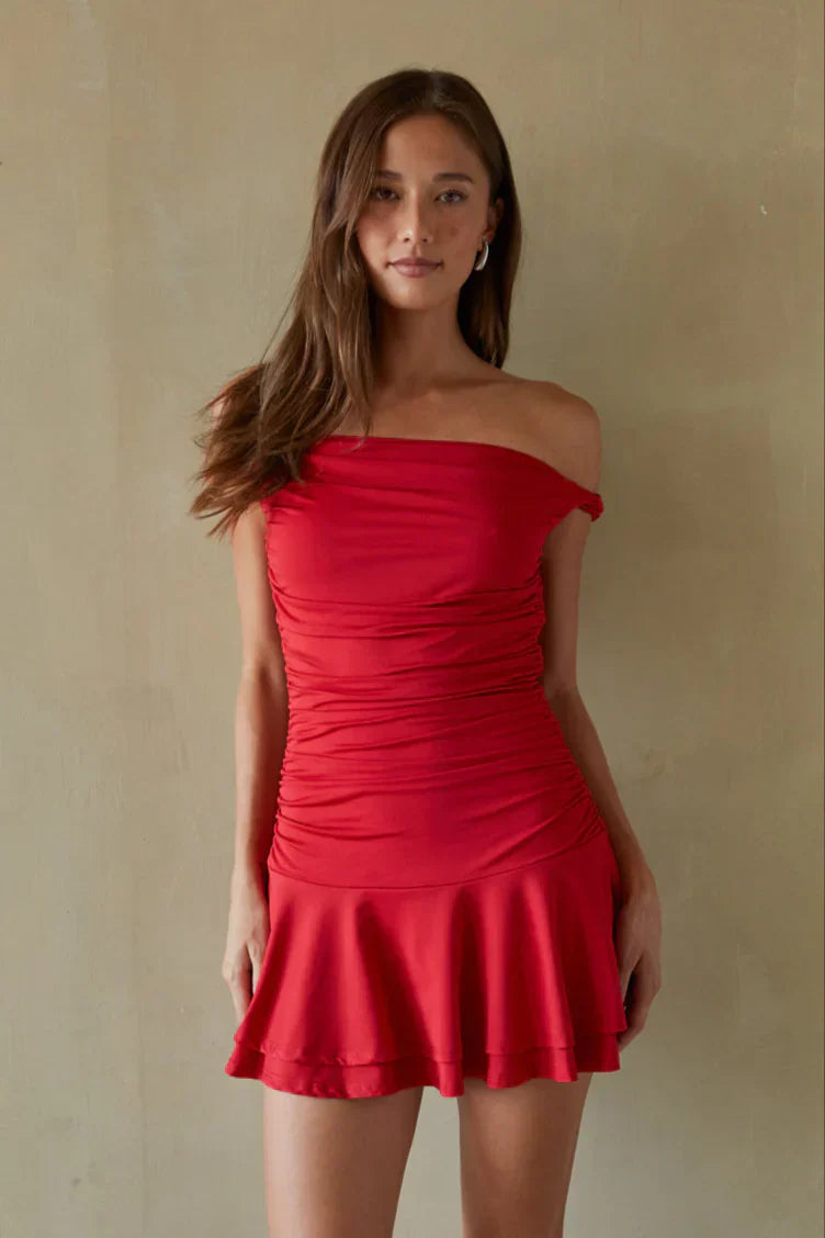 Cambria Twist Strap Mini Dress