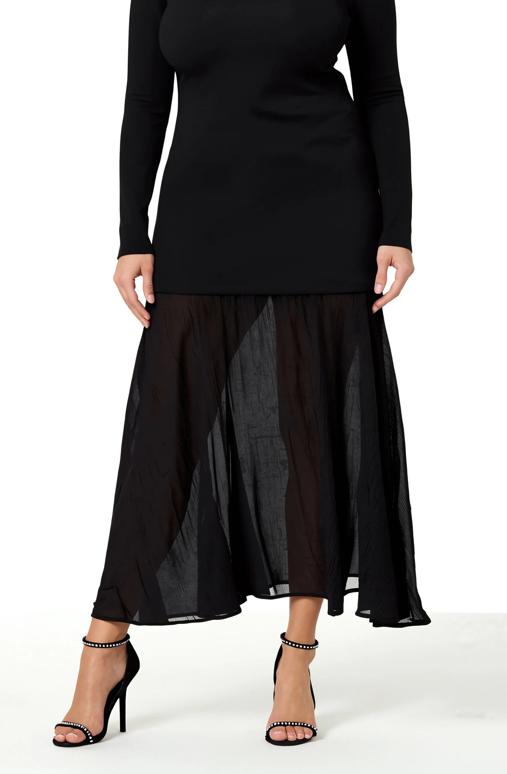 Lidia Off-Shoulder Pleated Midi Dress