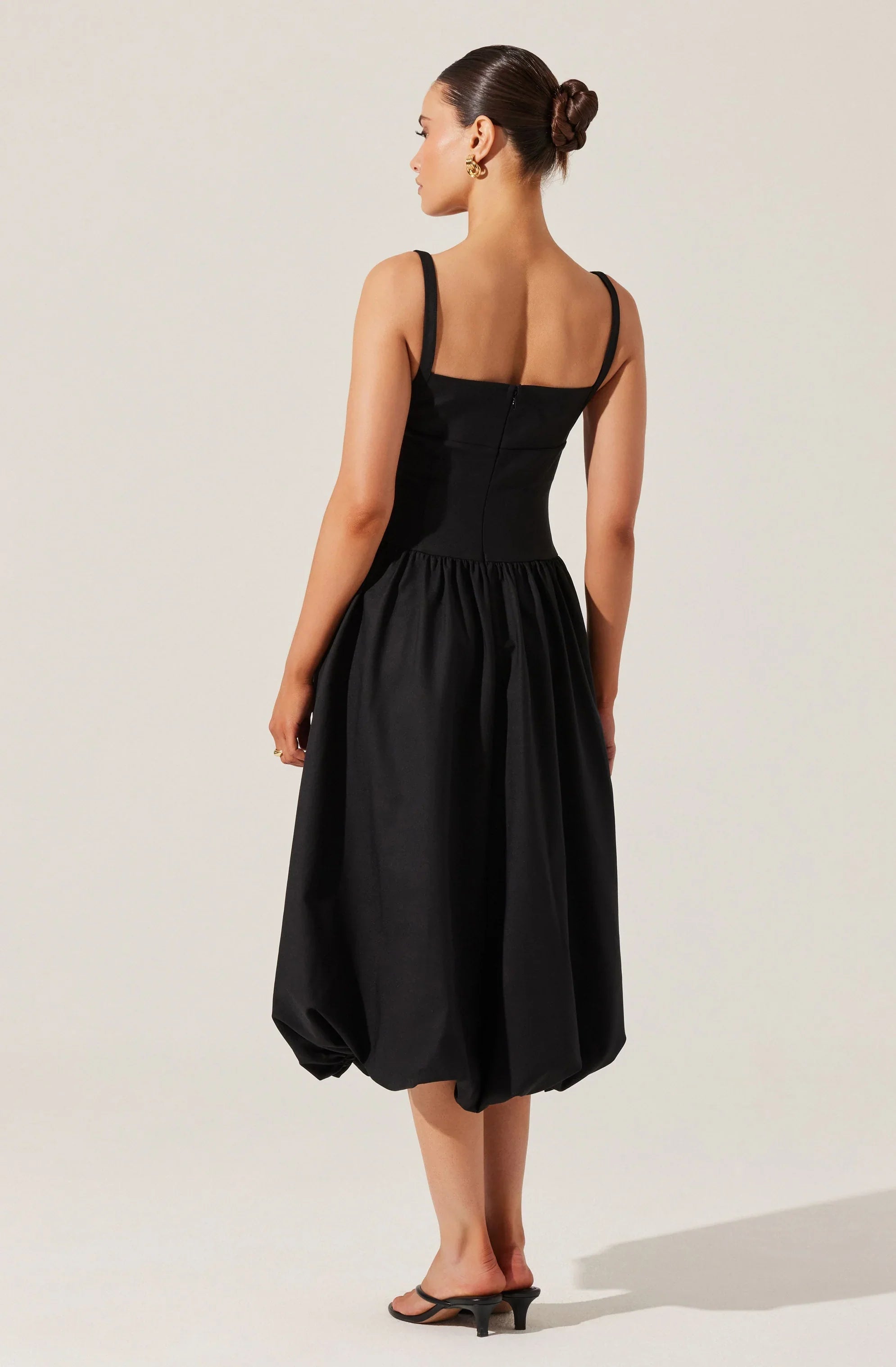 Jevi Sleeveless Bubble Midi Dress