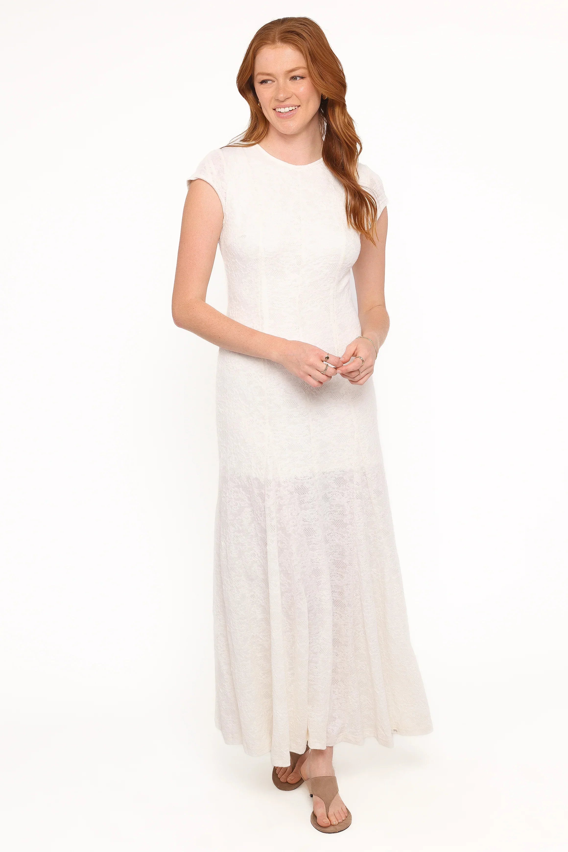 Constance Lace Maxi Dress - White