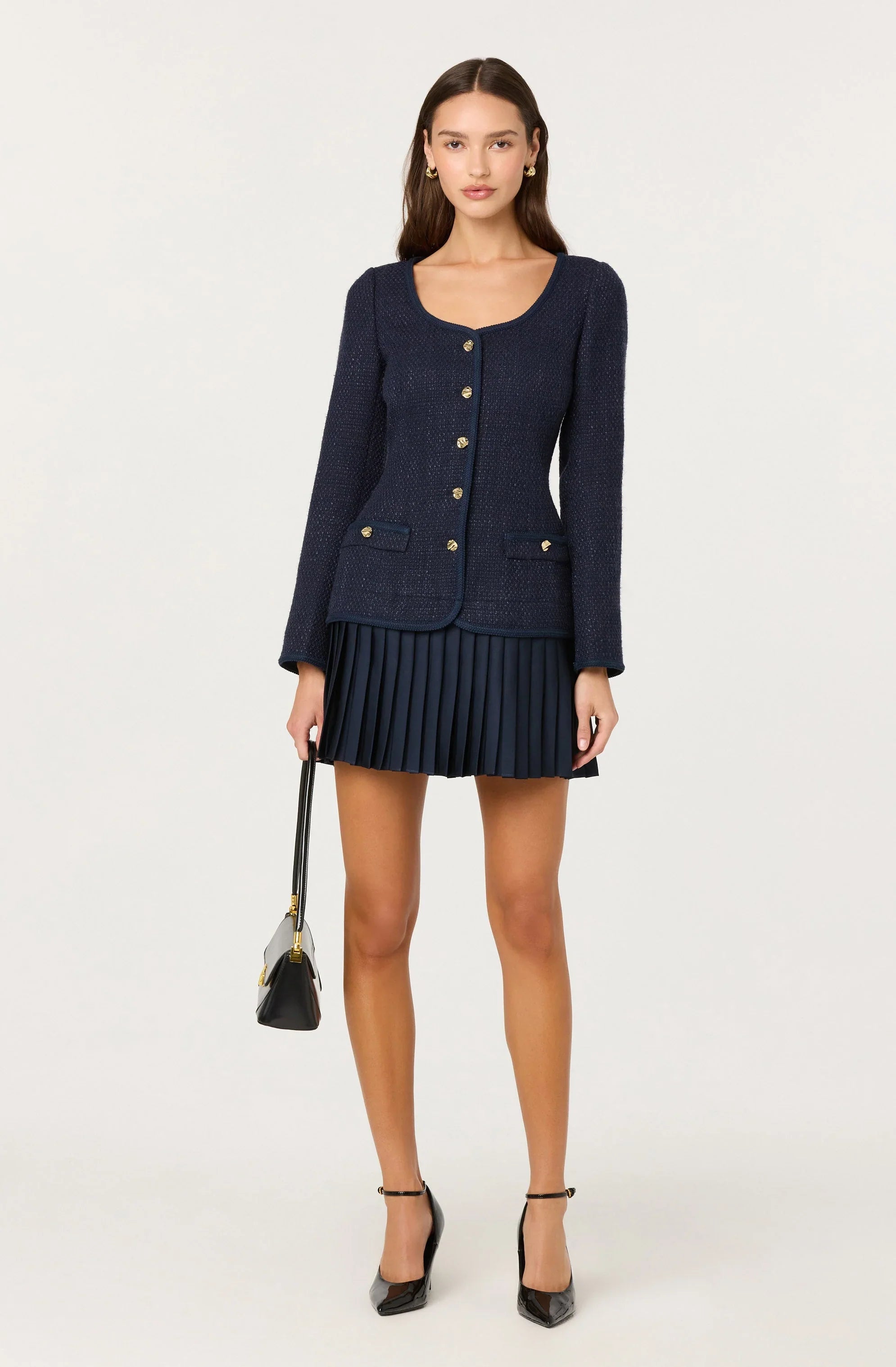 Malorie Mixed Media Mini Dress