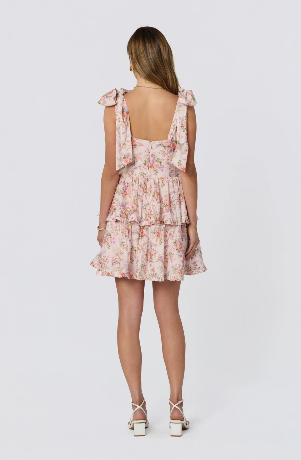 Ainlay Floral Tiered Mini Dress