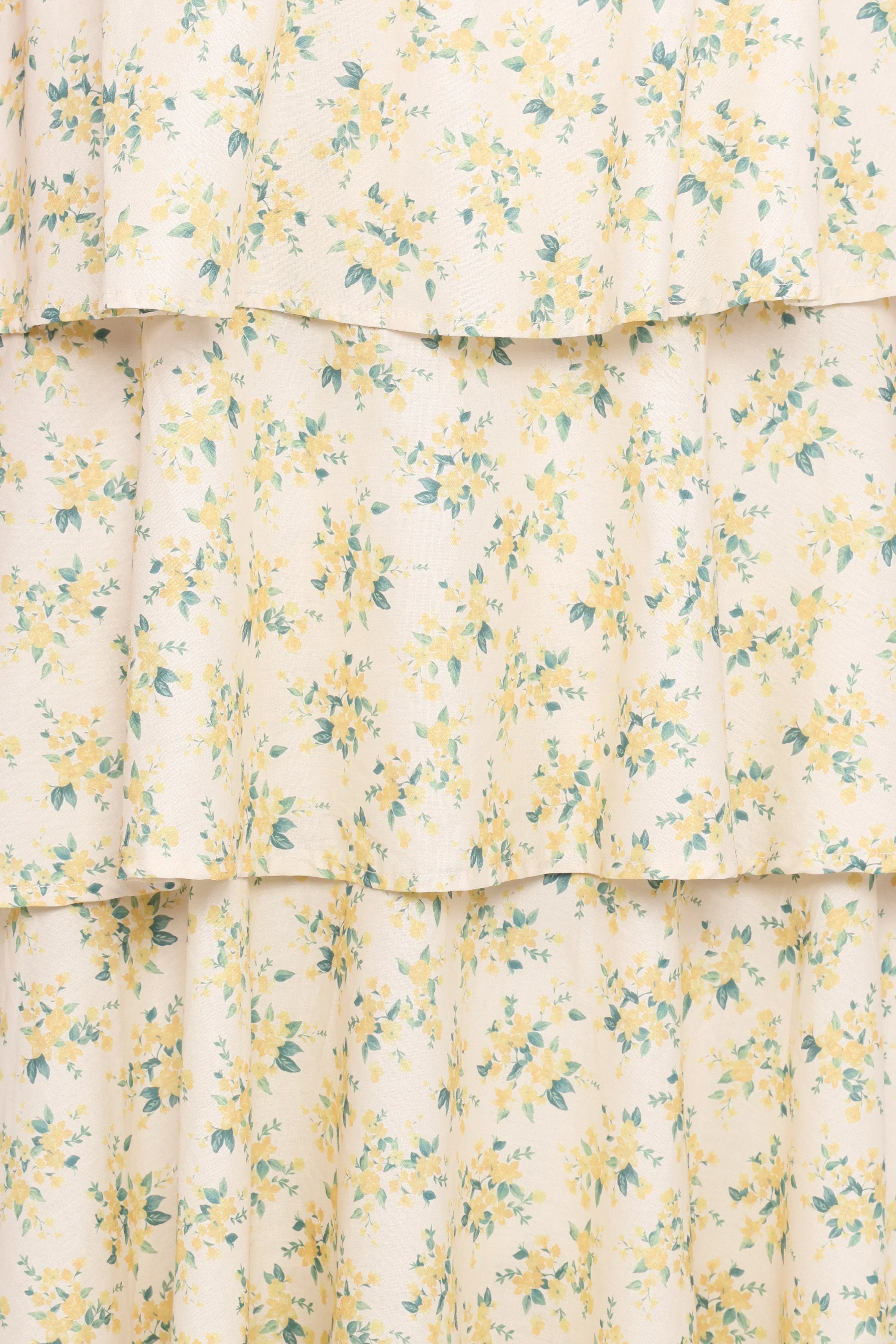 Darlia Halterneck Maxi Dress - Yellow Floral