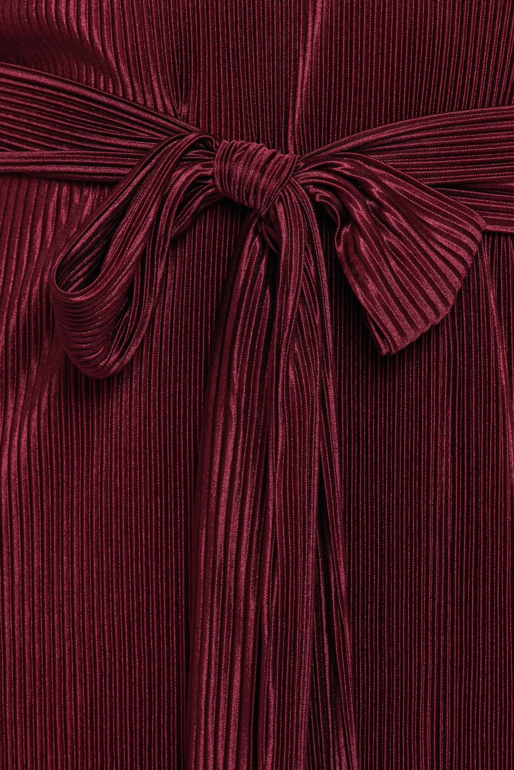 Joy Plisse Mini Dress - Burgundy