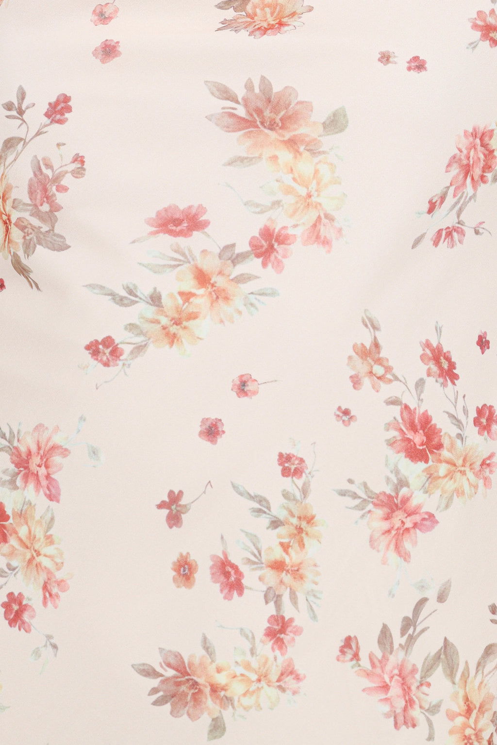 Everlyn Long Sleeve Mini Dress - Cream Floral