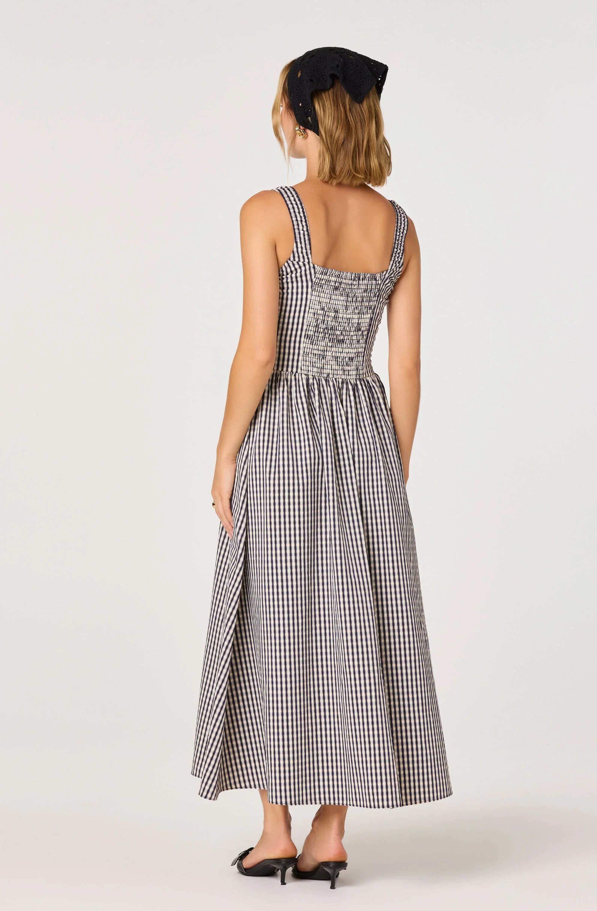 Temperance Gingham Check Maxi Dress
