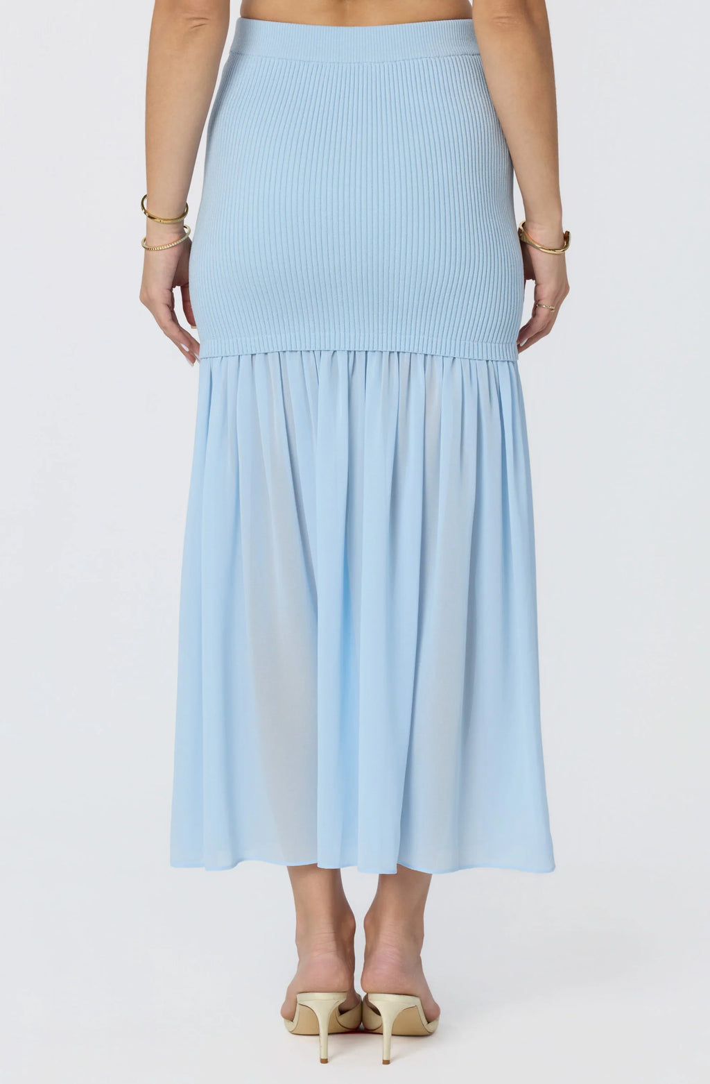 Halie Mixed Media Maxi Skirt
