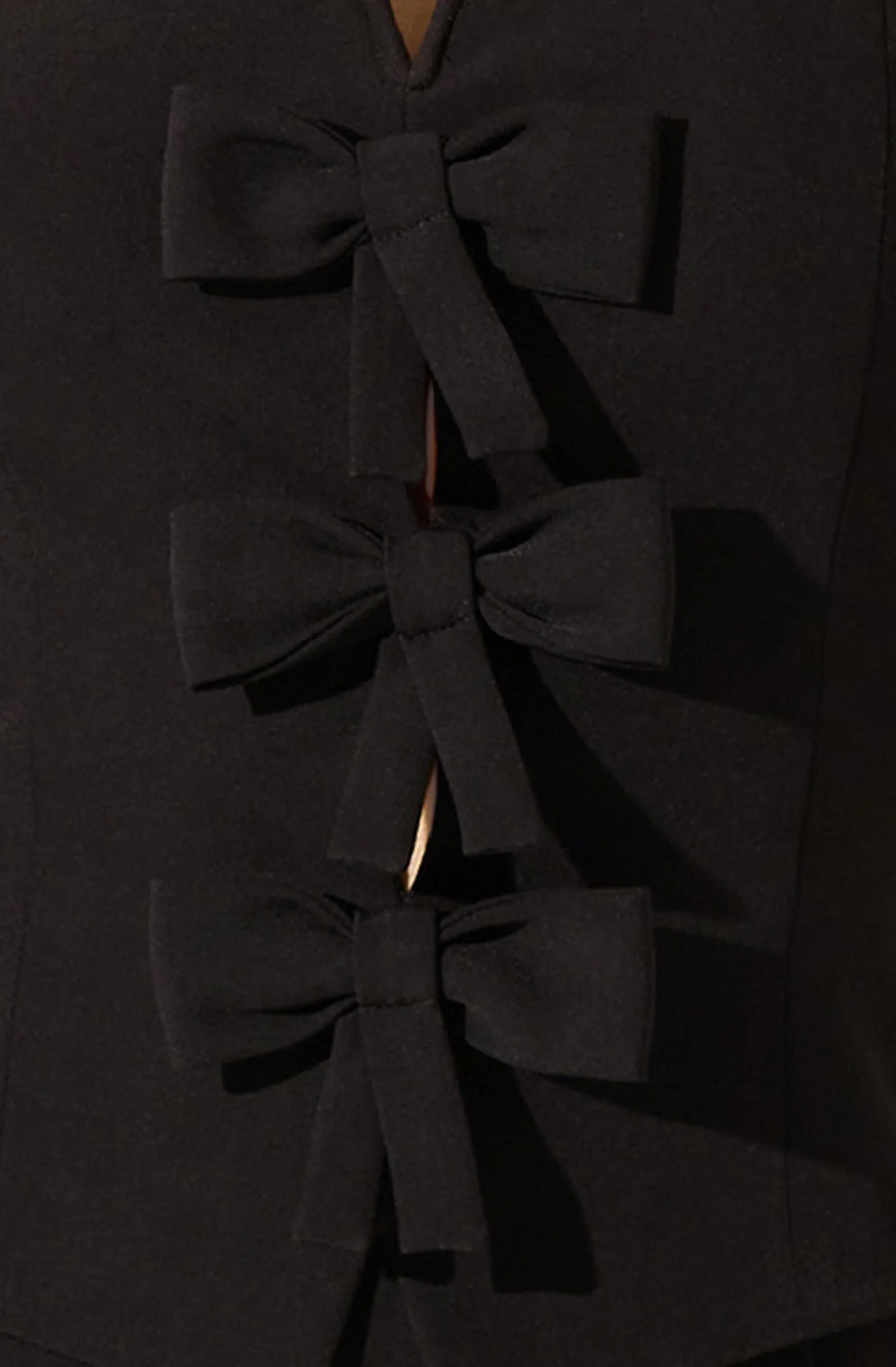 Strapless Layered Bow Mini Dress