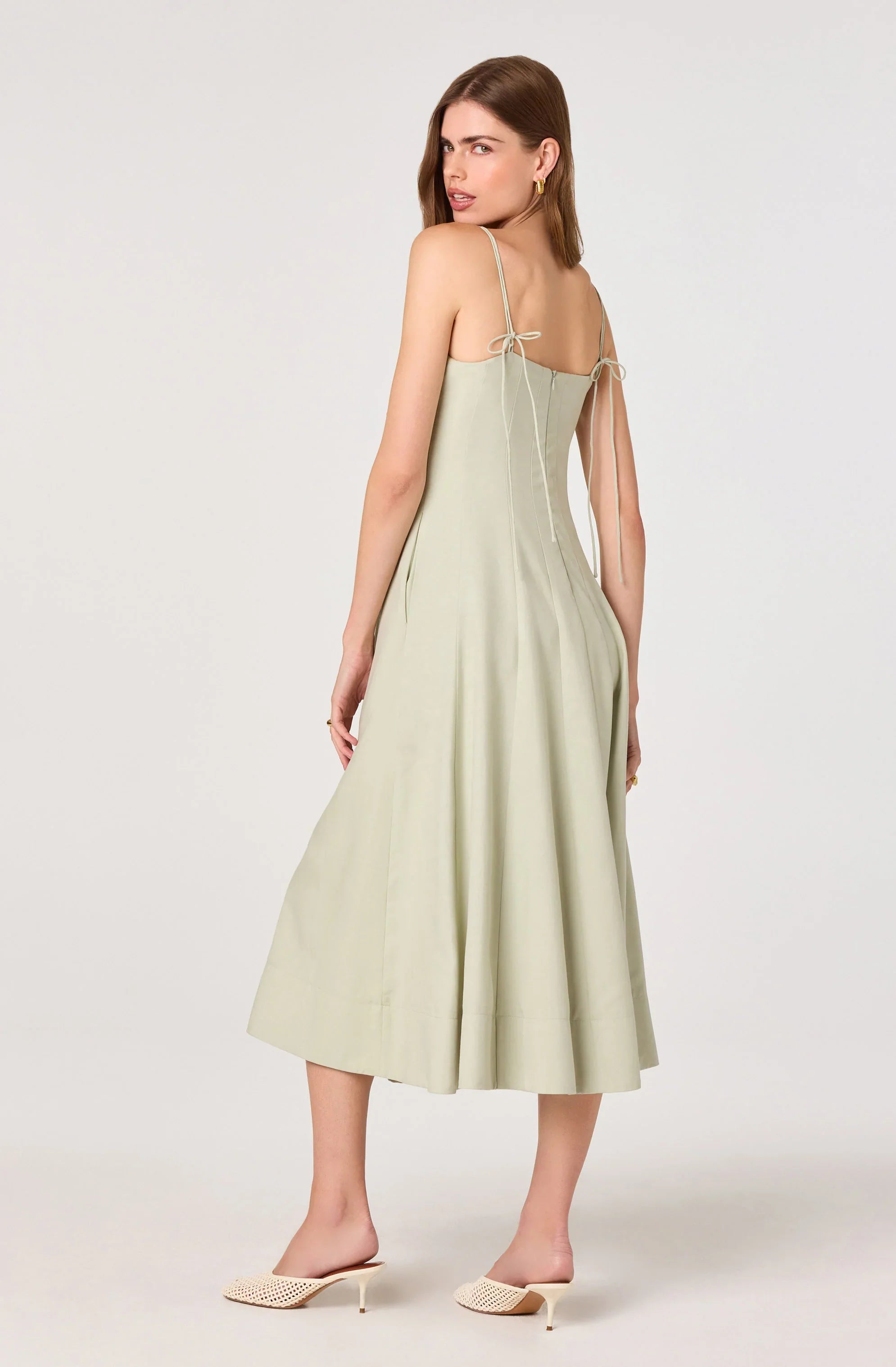 Trisha Square Neck Midi Dress