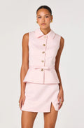 Jamia Peplum Button-Front Mini Dress