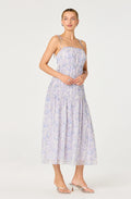 Keyleth Floral Tiered Bow Midi Dress