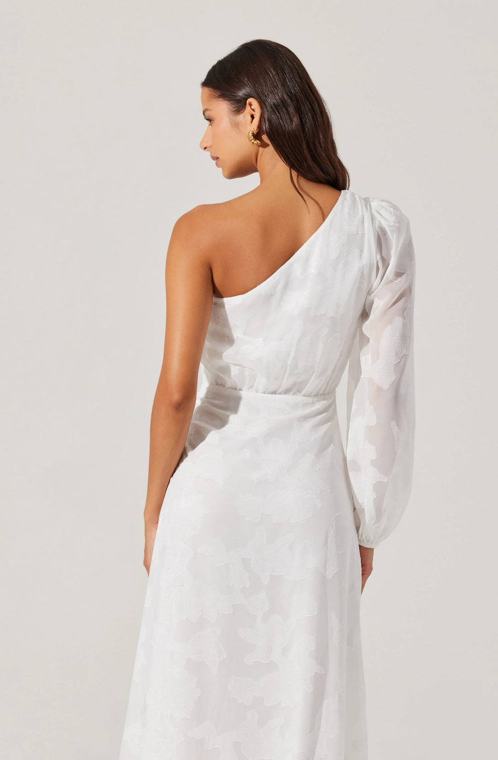 Calista Floral One Shoulder Midi Dress