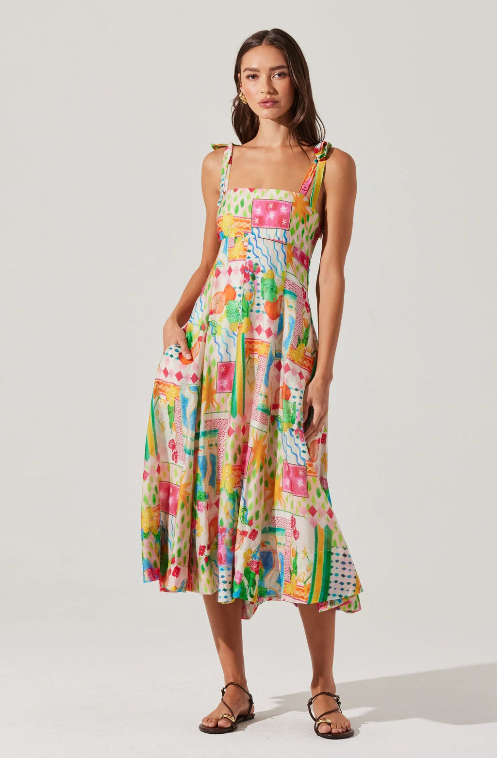 Shiann Print Midi Dress