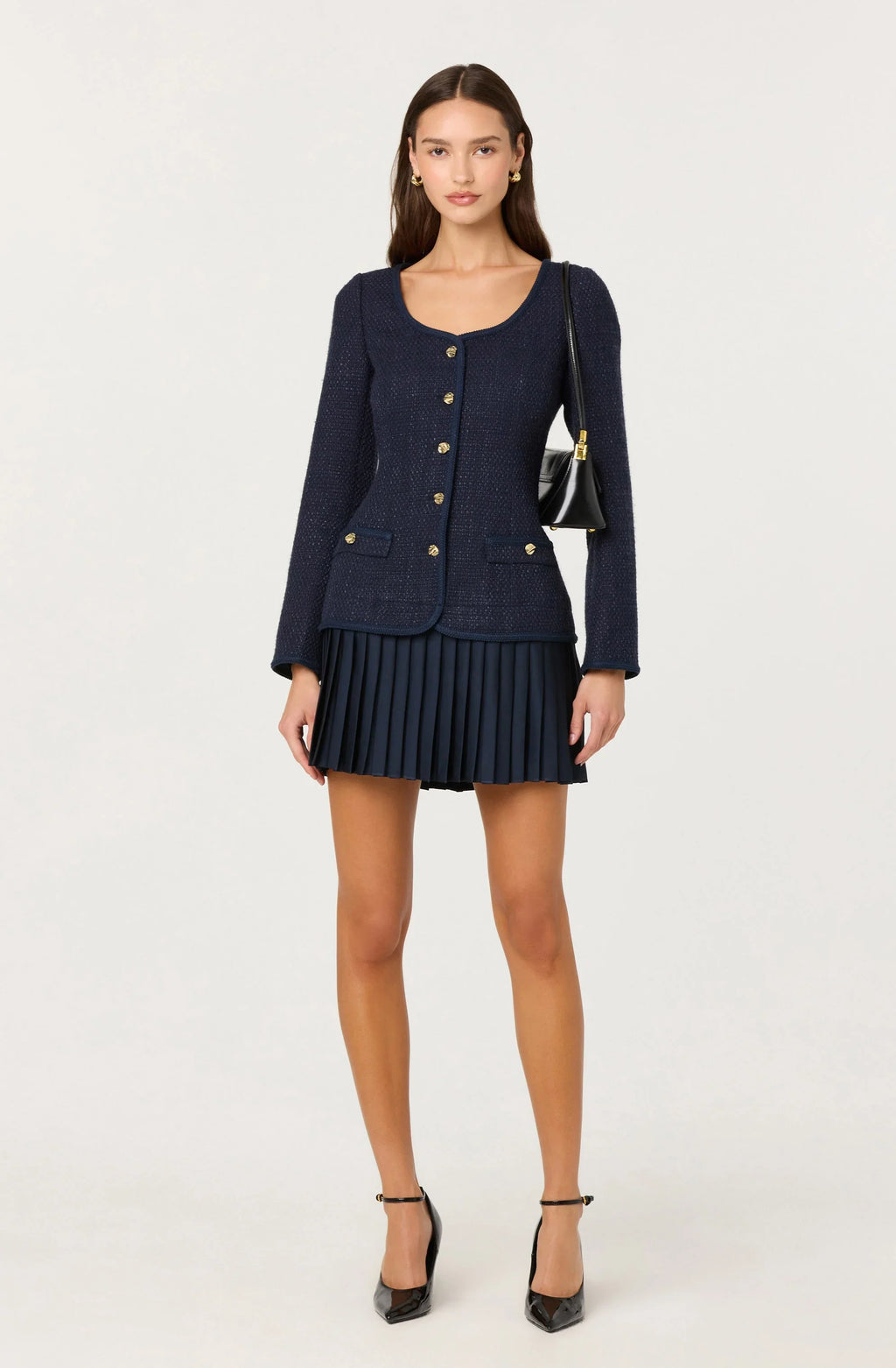 Malorie Mixed Media Mini Dress